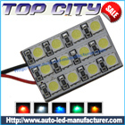 Topcity Car LED Interior Panel Lights 12SMD 5050 18LM Cold white - Car LED Interior Panel Lights